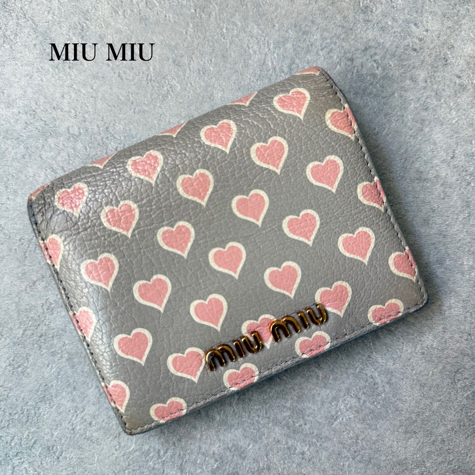 東京公式通販サイト MIU MIU ミュウミュウ ハート柄 長財布 美品 