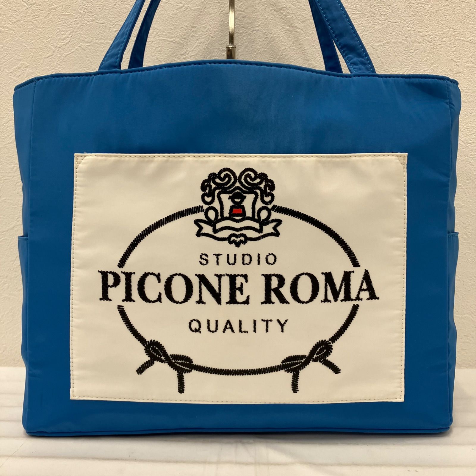 Y1570 PICONE ROMA ピッコーネ トートバッグ ハンドバッグ 水色 ブルー 
