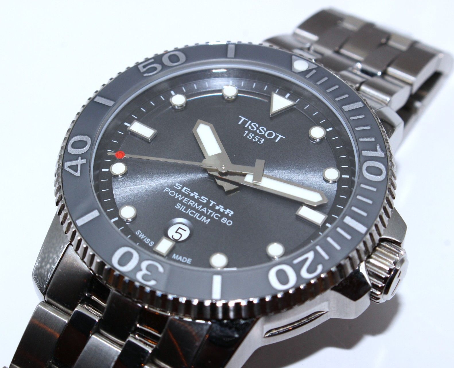  VRW-1745 時計 TISSOT ティソ T120407A シースター1000 GR文字盤 メンズ 自動巻き 稼働品 リピーター多 自動巻き時計 腕時計(アナログ)