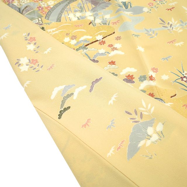 新古品】 訪問着 着物 手描き友禅 未使用 フォーマル 正絹 袷 本加工