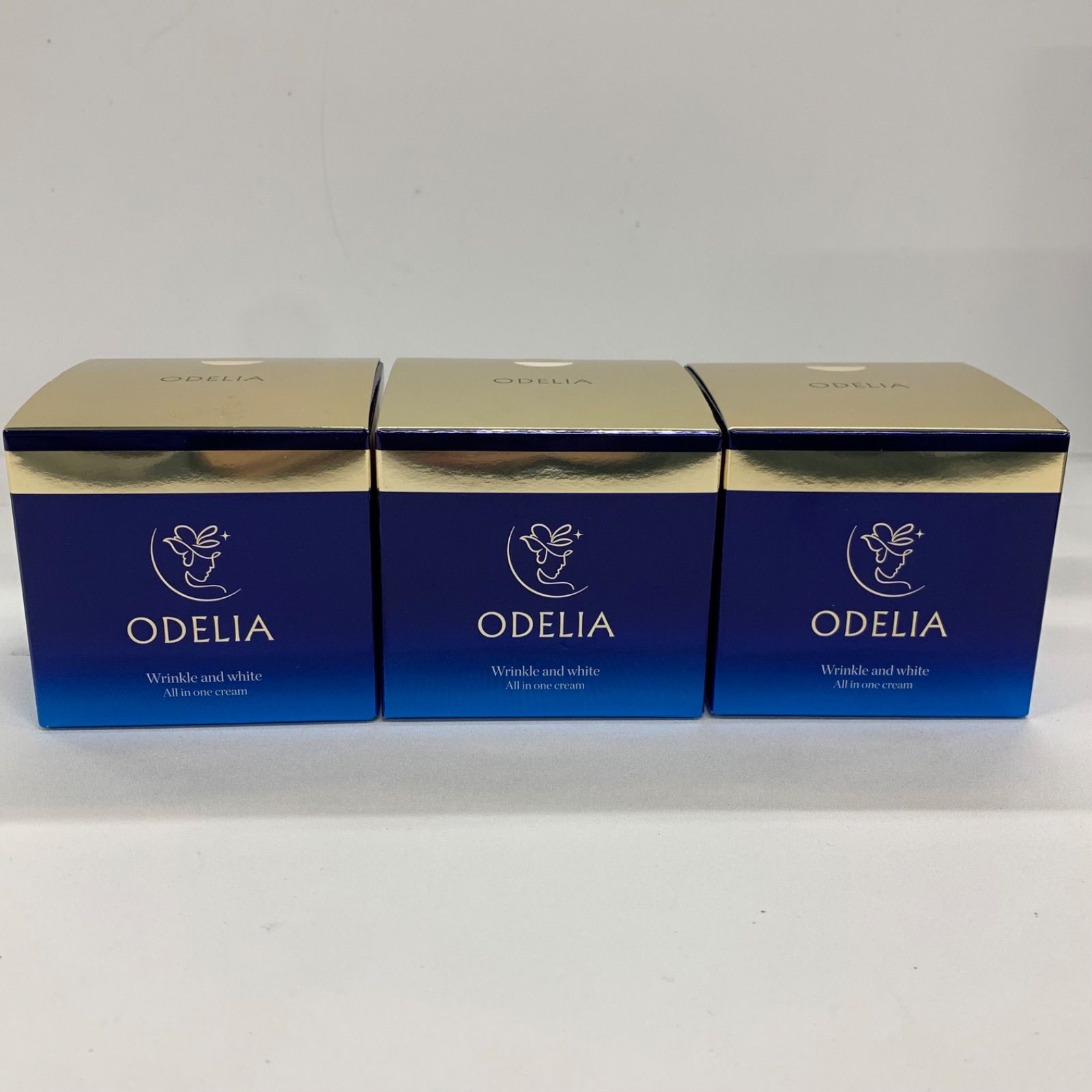 B1578 ODELIA オディリア リンクル＆ホワイト AIO クリーム 50g 計3点 