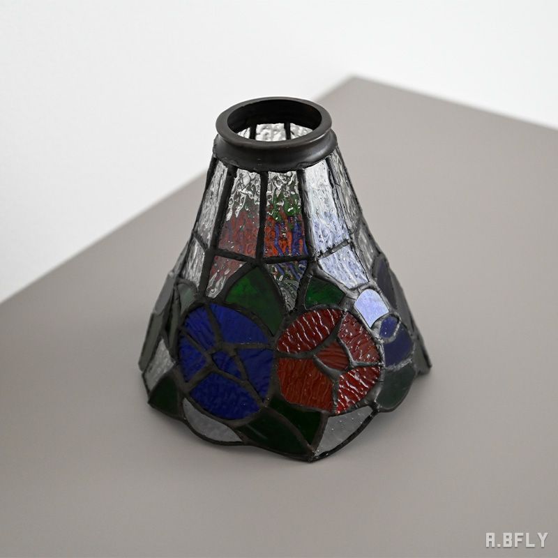 ステンドグラス ランプシェード 花柄 ベル型 ペンダントライト用