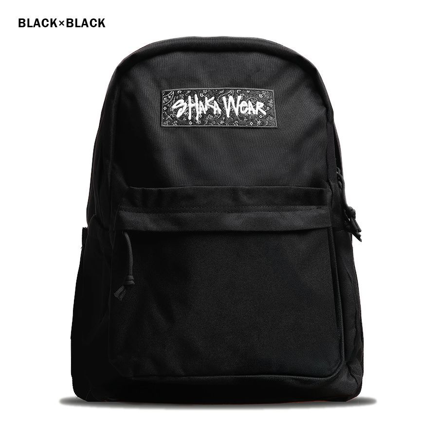 SHAKA WEAR PAISLEY BOX LOGO BACKPACK【BLACK×BLACK/BLACK×NAVY 