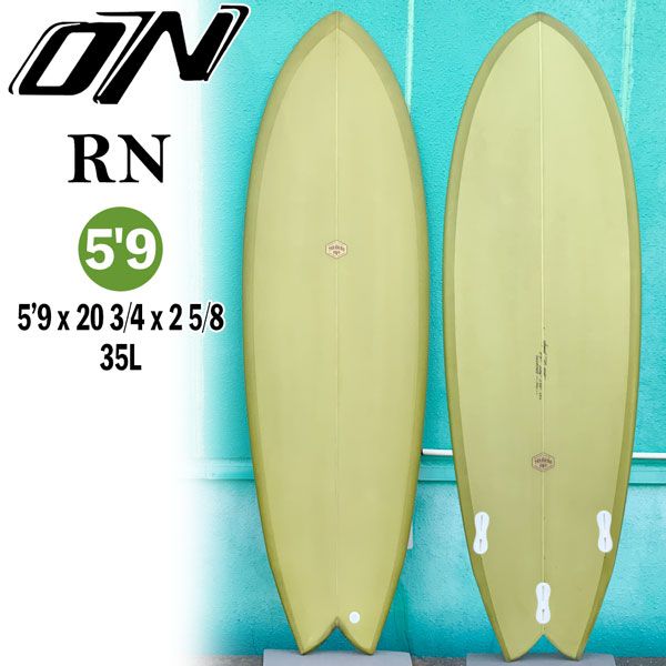 オオノシェイプ ONO SURFBOARDS RN PU 5'9 x 20 3/4 x 2 5/8 35L FCS2