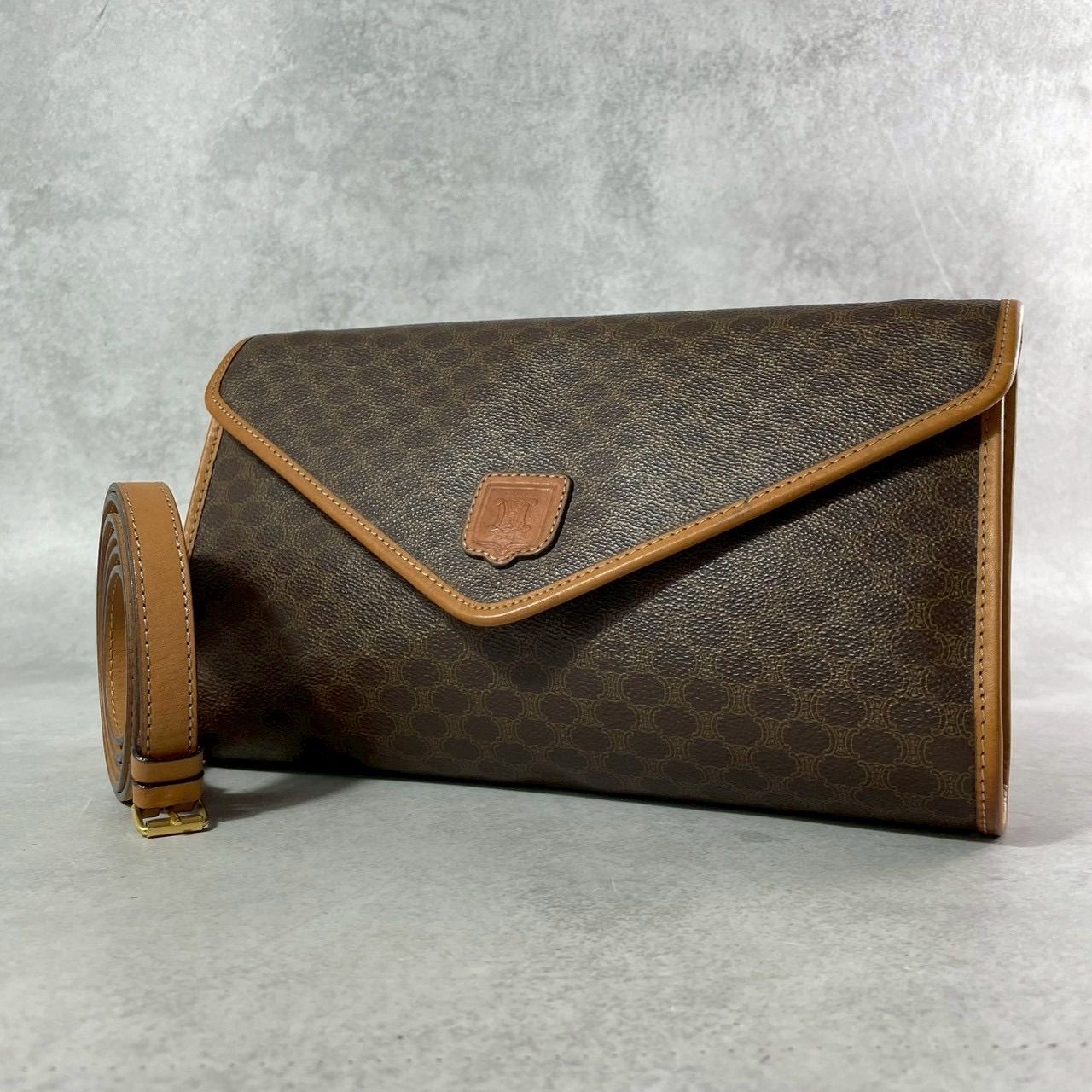 美品 CELINE セリーヌ ショルダーバッグ クラッチ 2way セカンドバッグ 