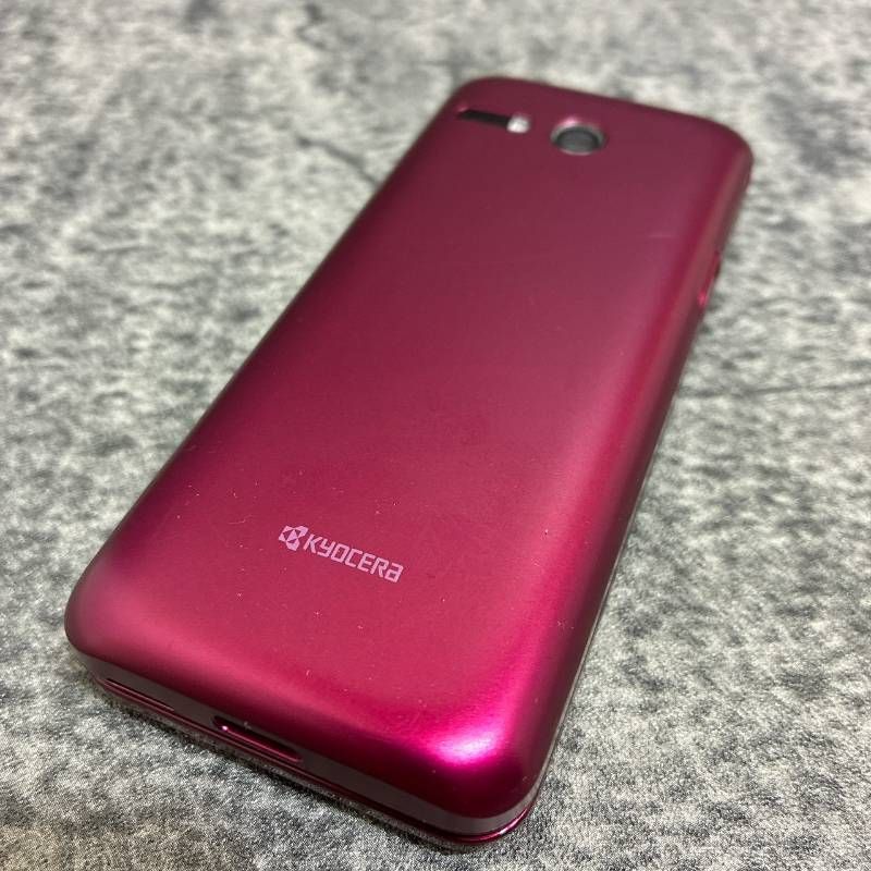 かんたんケータイ KYF43 SIMフリー ワインレッド【中古】 - メルカリ