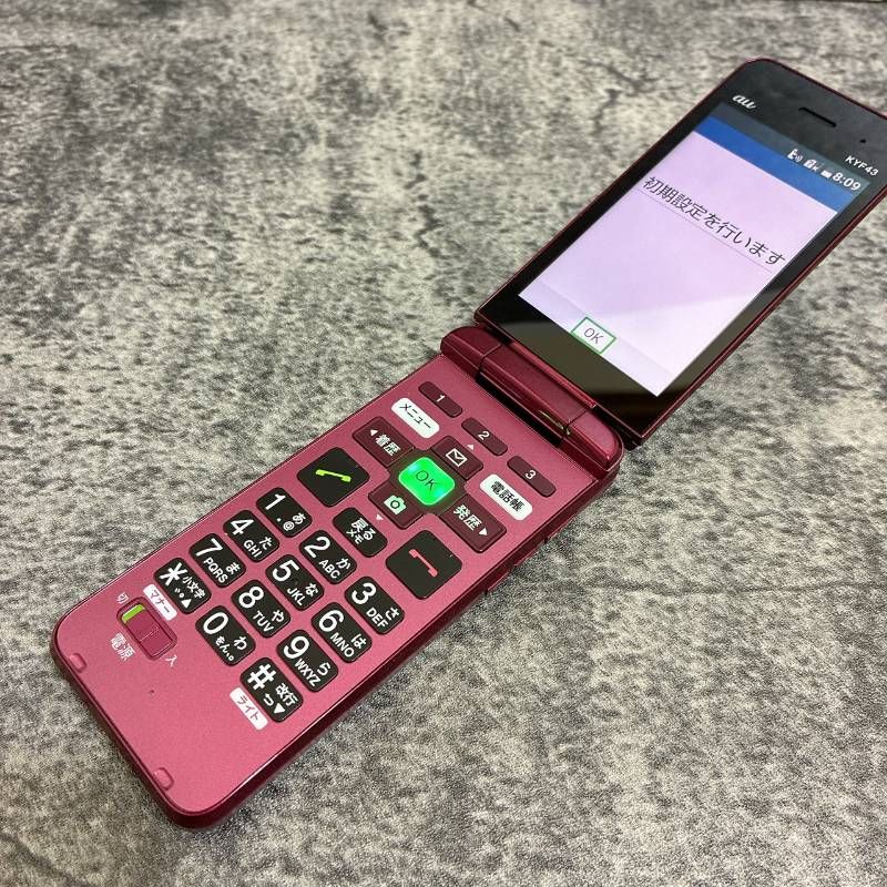 かんたんケータイSIMフリー KYF43 ワインレッド かんたんケータイ KYF43 SIMフリー ワインレッド【中古】 - メルカリ