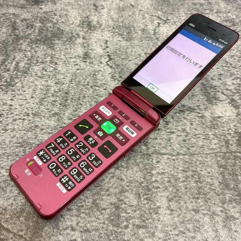最高の KYF43 かんたんケータイSIMフリー ワインレッド ガラホ｜Yahoo