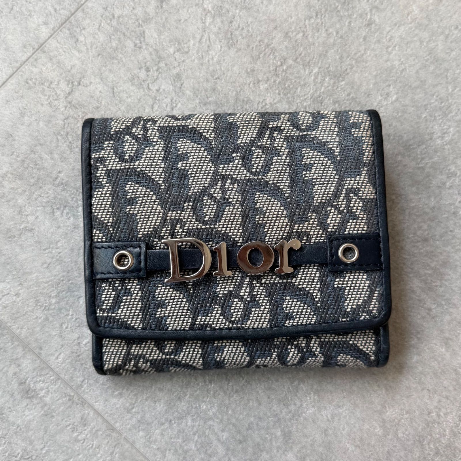 Christian Dior クリスチャンディオール トロッター ロゴ 二つ折り財布
