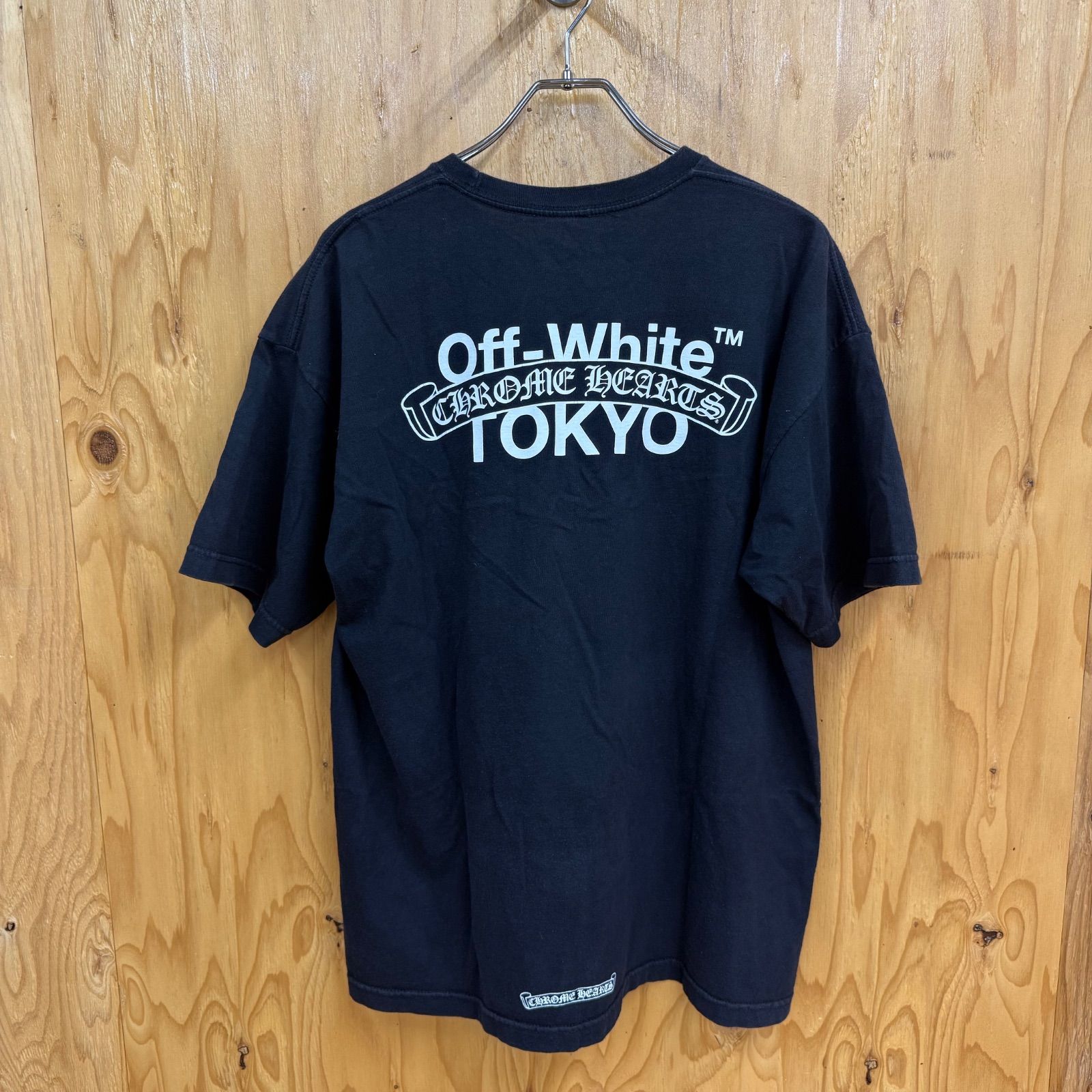 店舗販売併用】CHROME HEARTS × Off-White TOKYO ポケットTシャツ