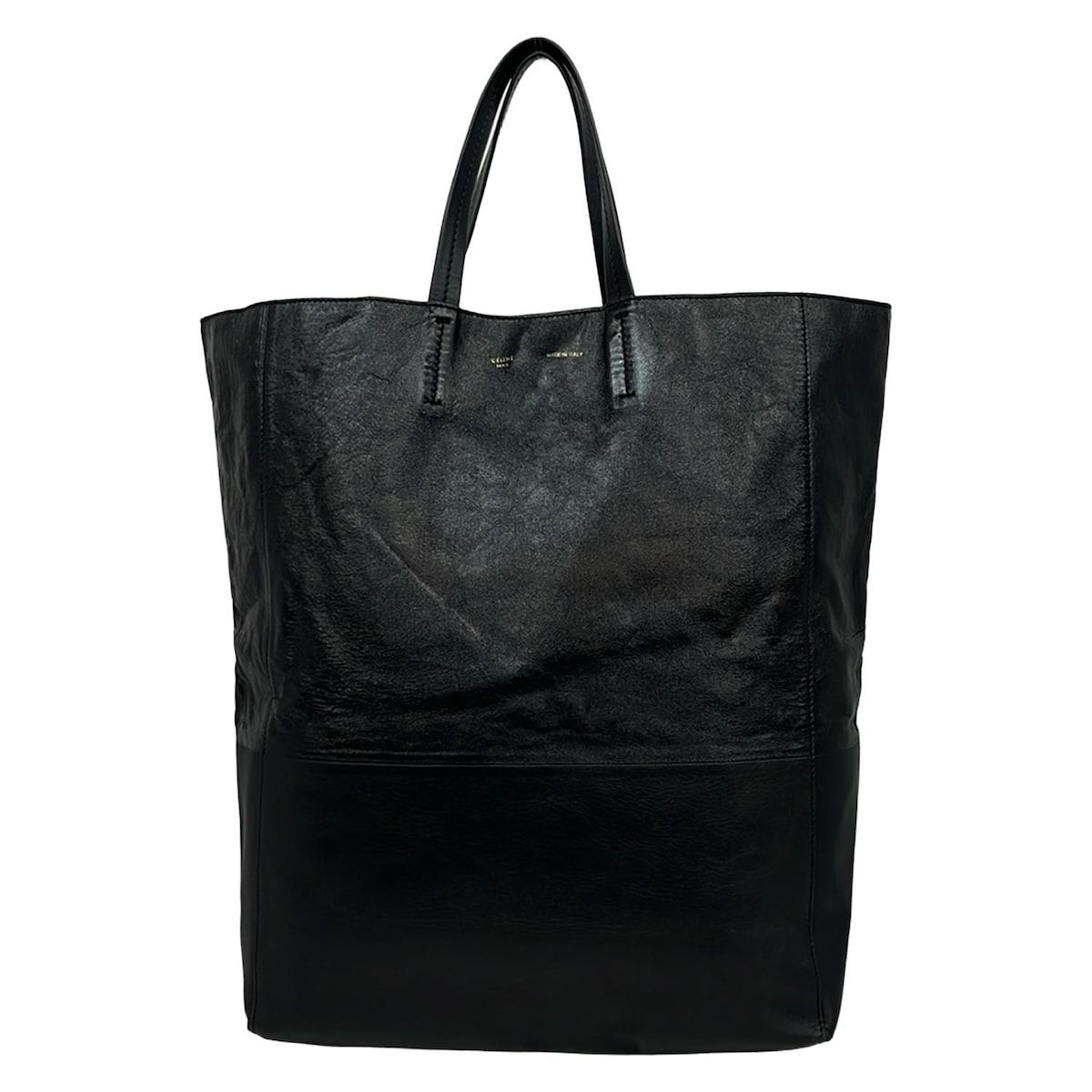 CELINE(セリーヌ) トートバッグ ホリゾンタルカバ 黒 レザー - メルカリ
