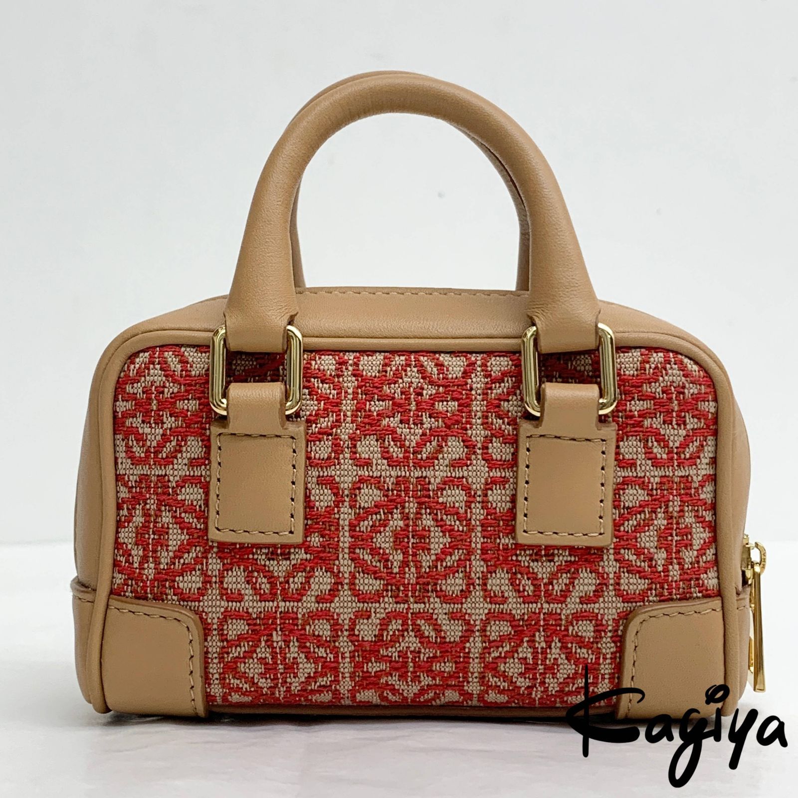 LOEWE ロエベ アマソナ ナノ ショルダーポーチ キャンバス×レザー ミニ 
