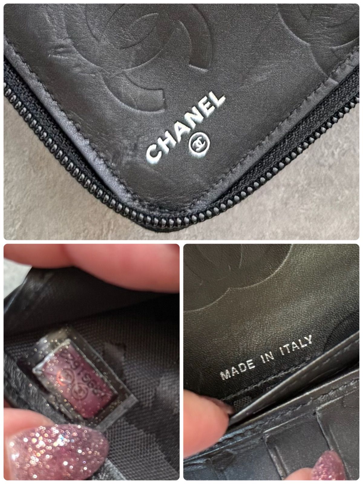 CHANEL シャネル カンボンライン ココマーク ラウンドファスナー長財布 