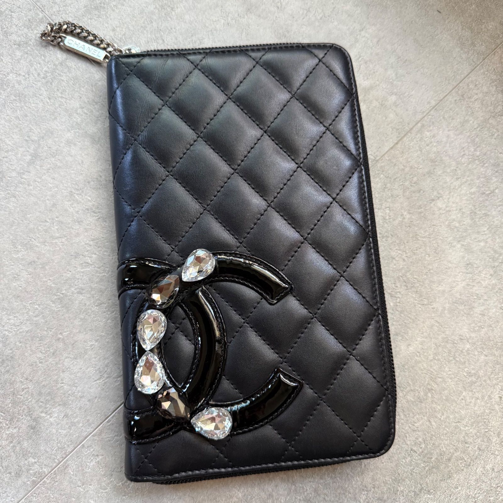 CHANEL シャネル カンボンライン ココマーク ラウンドファスナー長財布 