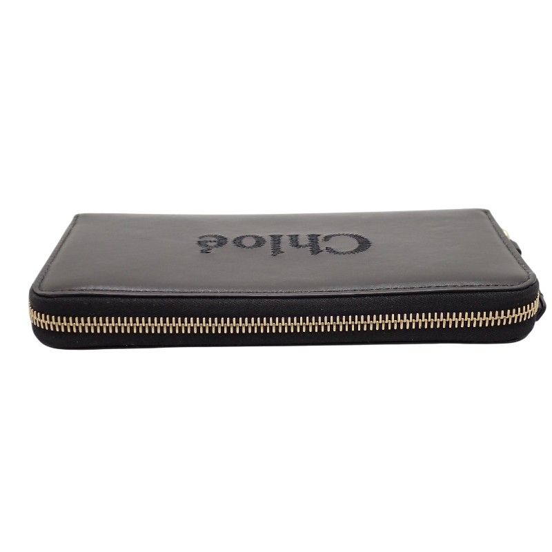 クロエ Chloe ロングジップウォレット CHC23AP970I10001 長財布 カーフ ブラック 黒 ゴールド金具 レディース【中古】【ABランク】 クロエ Chloe ロングジップウォレット CHC23AP970I10001 長財布 カーフ