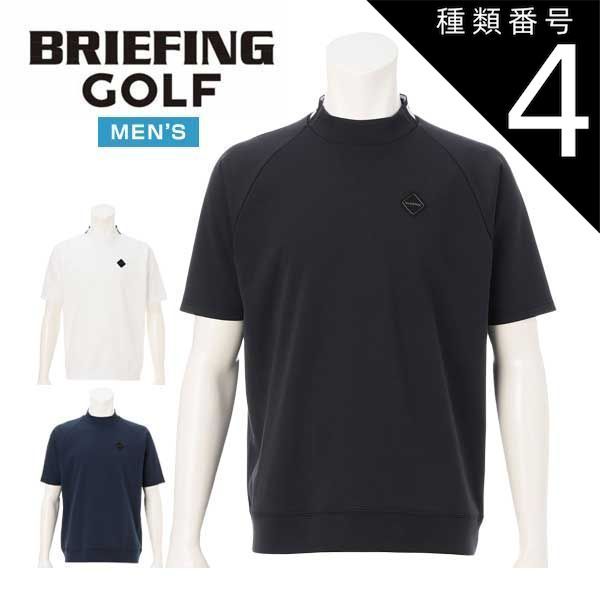Type 4: Black (010) /M Briefing Golf Back Neck Logo Relaxed Fit High Neck Short Sleeve Shirt Golf Wear Mens 2026 Spring/Summer Model S-XL BRG261M66