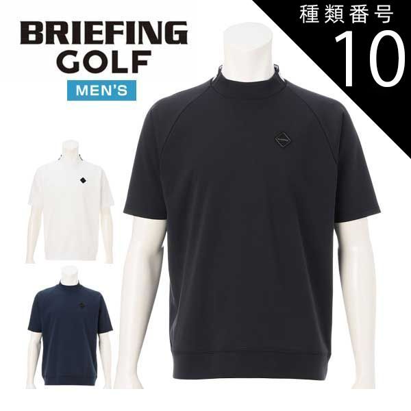 Type 10: Black (010) /XL Briefing Golf Back Neck Logo Relaxed Fit High Neck Short Sleeve Shirt Golf Wear Mens 2026 Spring/Summer Model S-XL BRG261M66