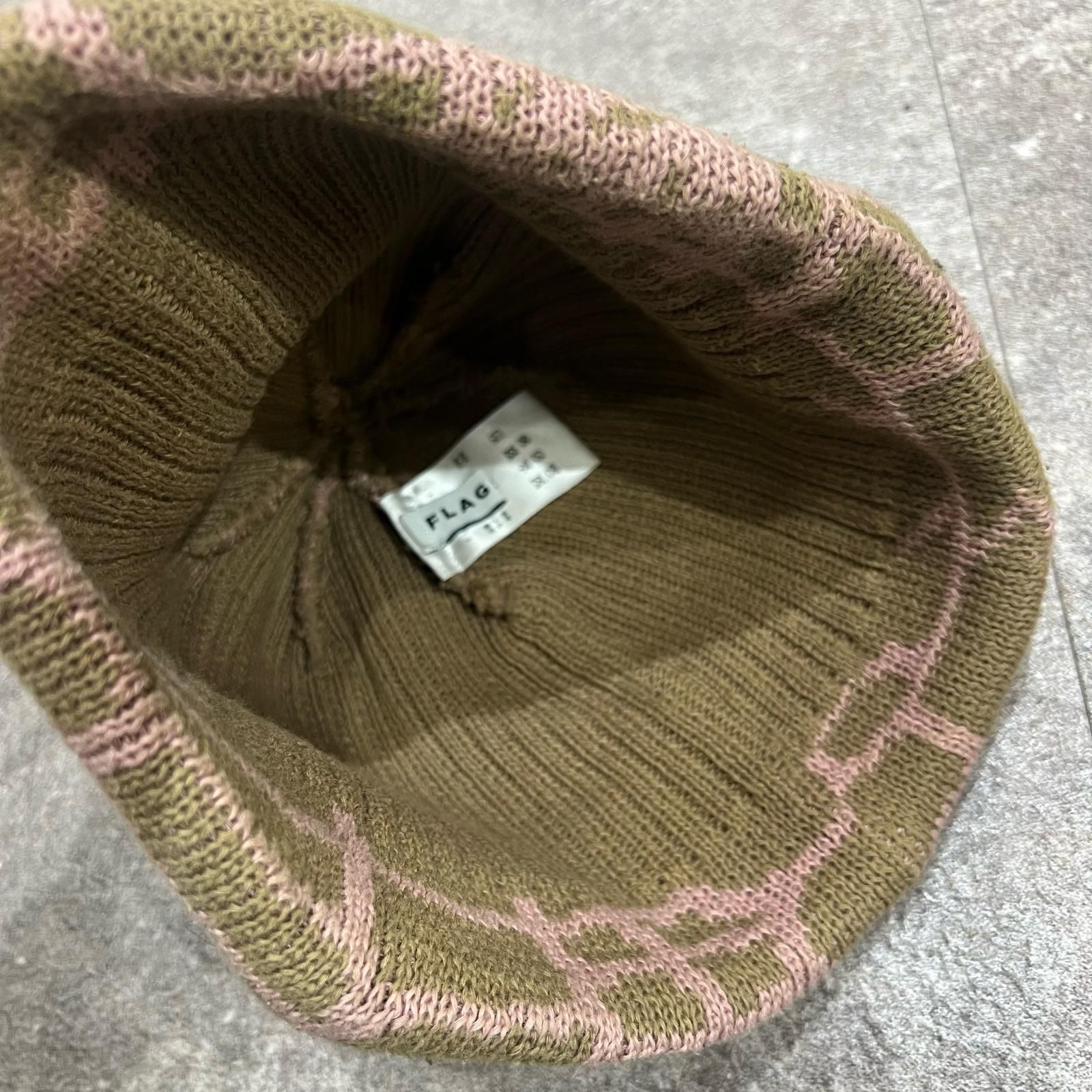 F-LAGSTUF-F SPIDER WEB BEANIE スパイダーウェブ ビーニー ニット帽 フラグスタフ FS1282 ベージュ F （13778M）