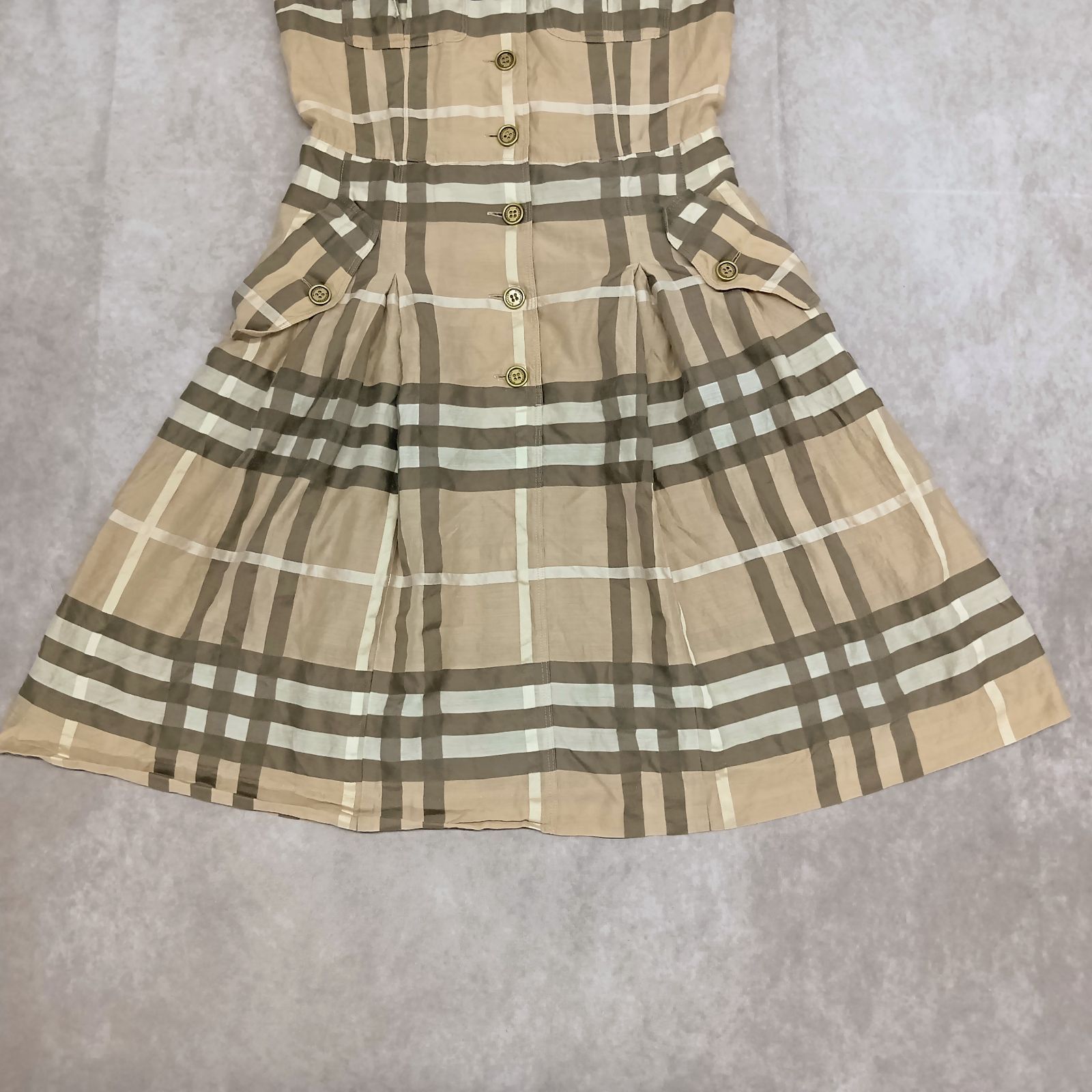 BURBERRY LONDON バーバリーロンドン ノバチェック ワンピース シルク