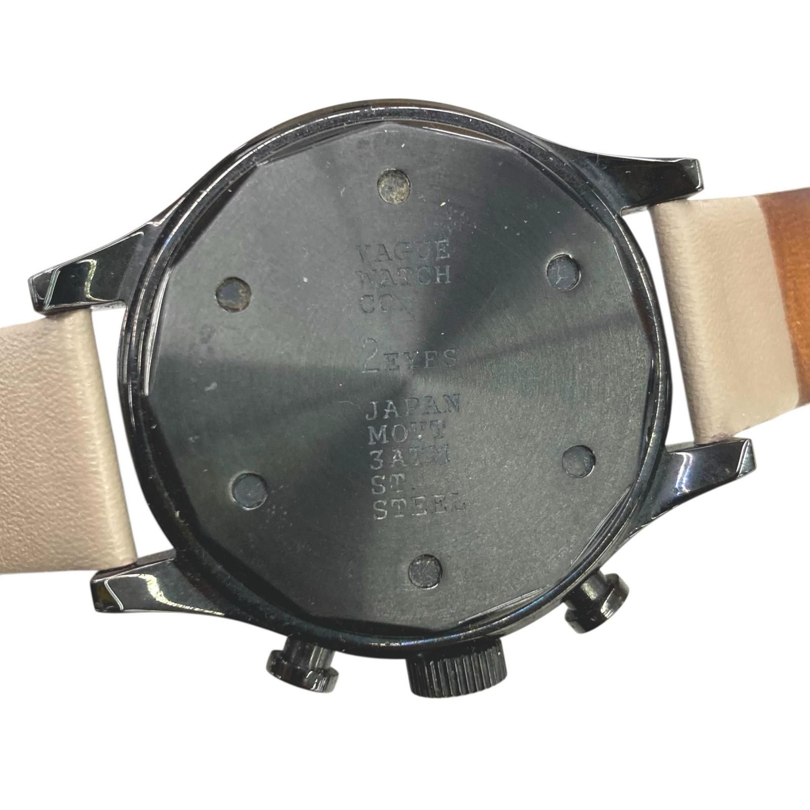 186000 動作未確認 VAGUE WATCH CO TOKYO 2EYES　VAGUE ベージュ　ブラウン ユニセックス [241018HM110297] 186000 動作未確認 VAGUE WATCH CO TOKYO 2EYES VAGUE ベージュ