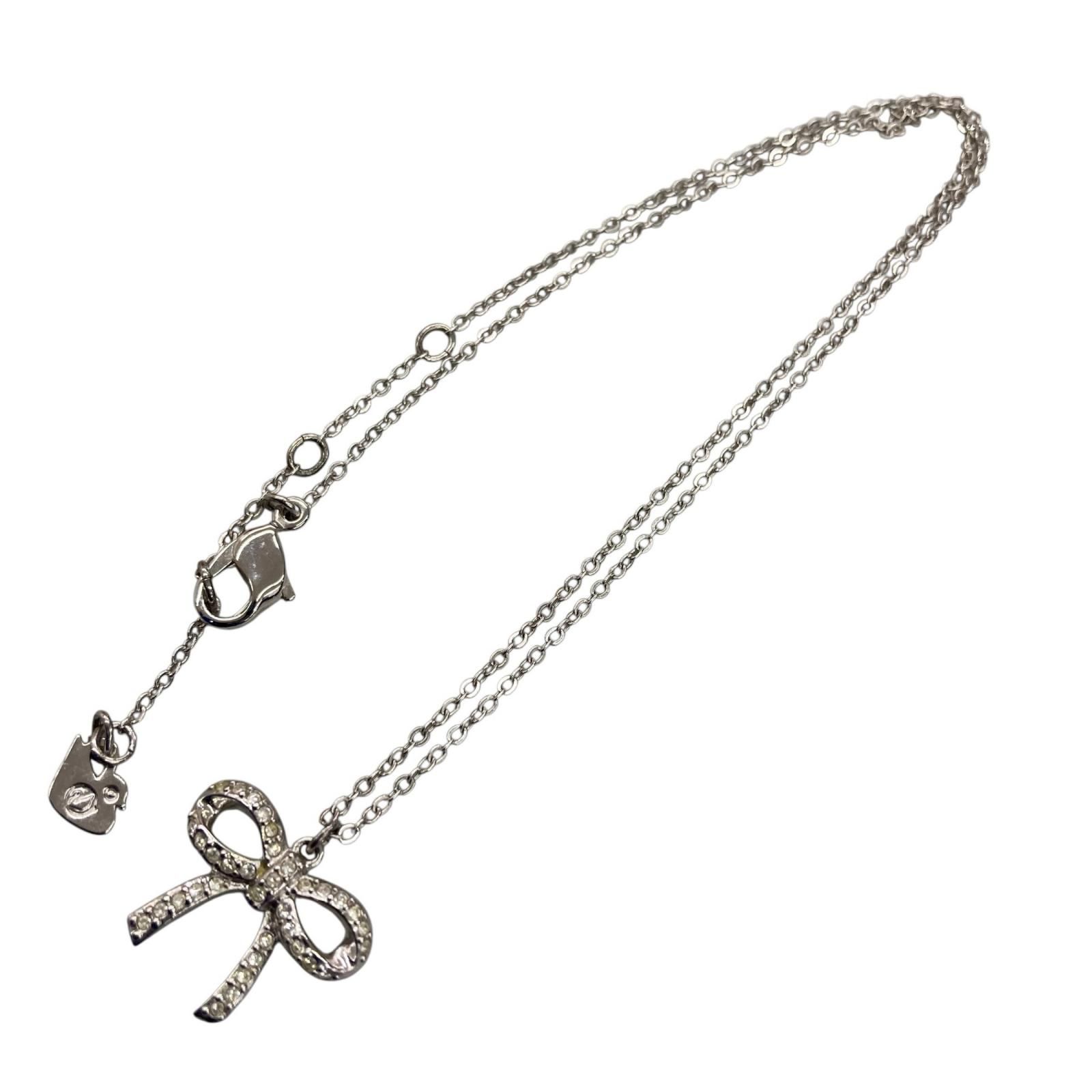 186001 SWAROVSKI スワロフスキー リボンネックレス、ラインストーンネックレス、チャーム【M】【 レディース 4点まとめ売り [241118HM060029] 186001 SWAROVSKI スワロフスキー リボンネックレス、ラインストーン