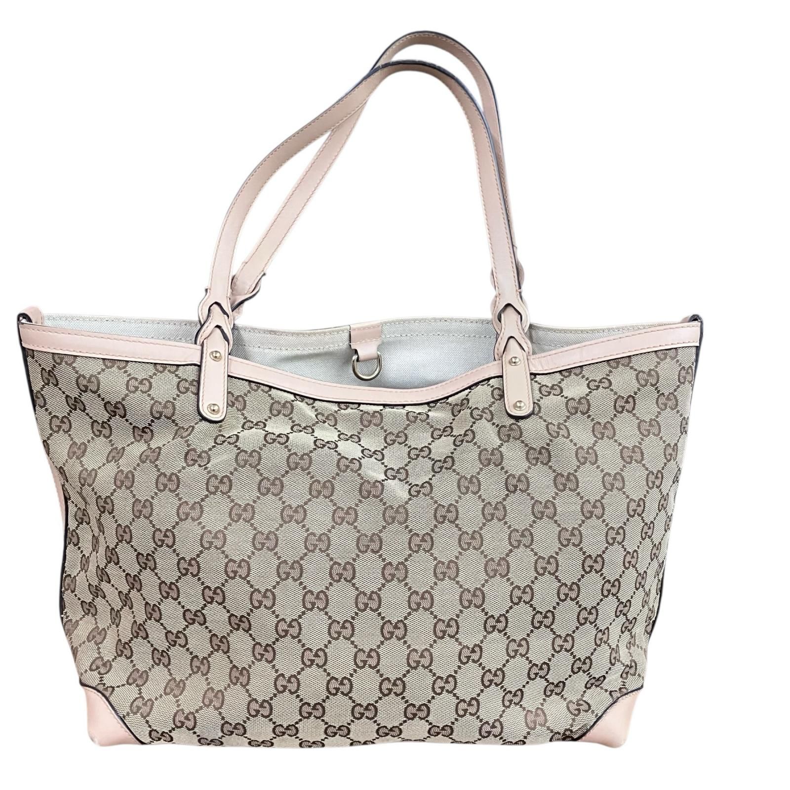 180053 現状品 GUCCI グッチ GGキャンバス　トートバッグ　ポーチ付き ベージュ系 [0000000007852] 180053 現状品 GUCCI グッチ GGキャンバス トートバッグ ポーチ付き