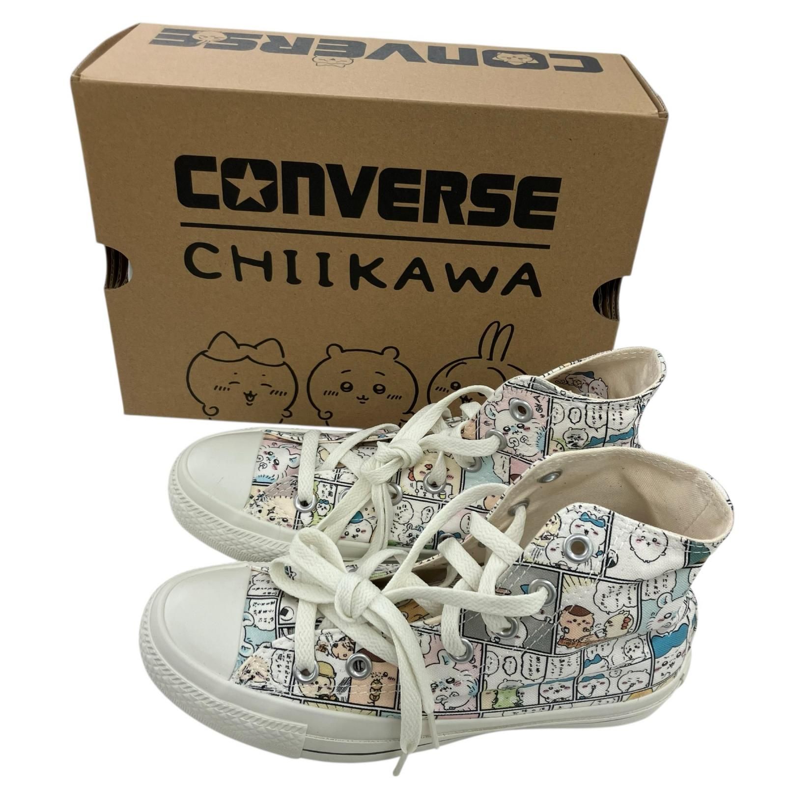 186001 現状品 CONVERSE コンバース Converse×CHIIKAWA　ハイカットスニーカー　マンガ柄 　1SE426 23 レディース [0000000007866] 186001 現状品 CONVERSE コンバース Converse×CHIIKAWA ハイカット