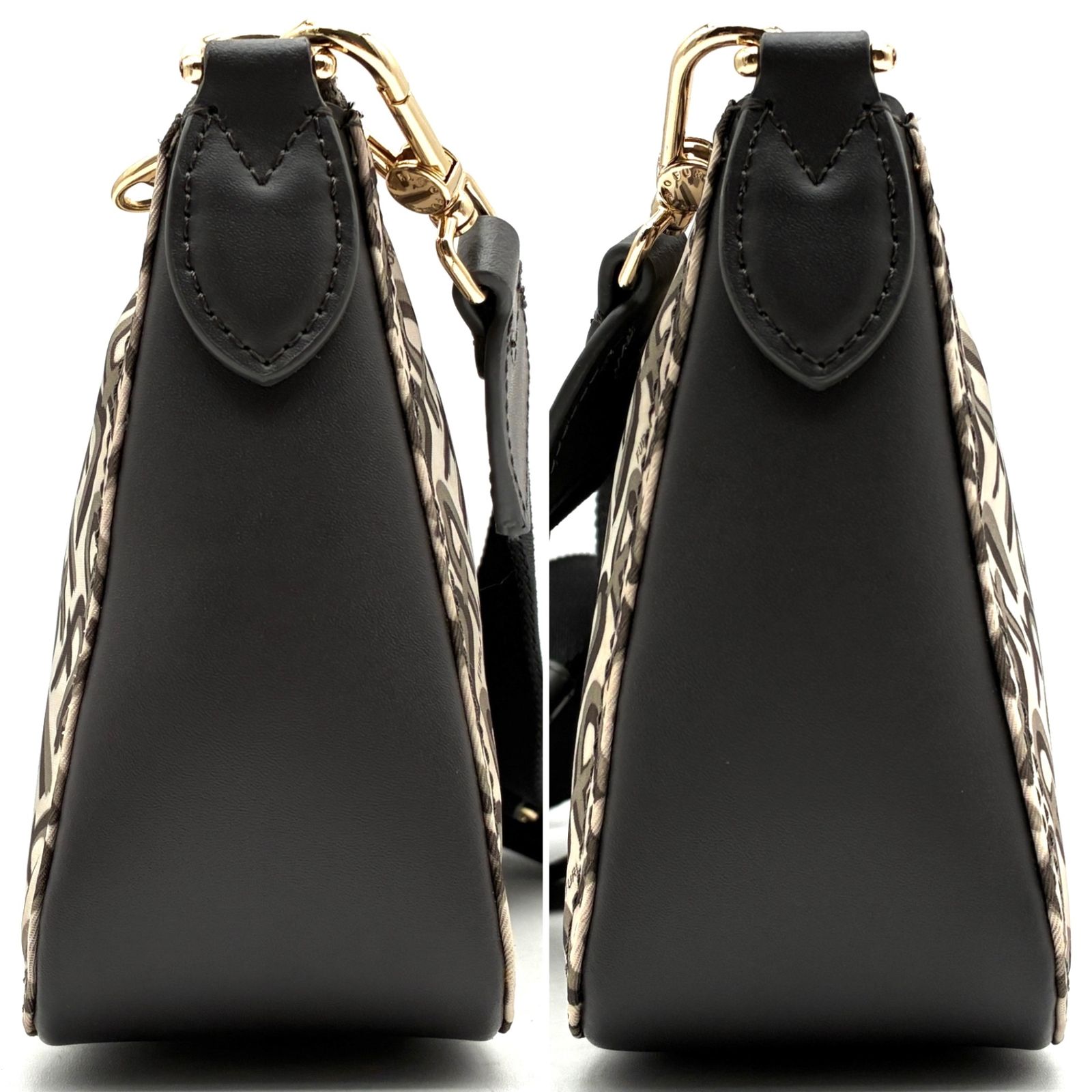 極美品 FURLA フルラ アテナ ATENA ショルダーバッグ アーチロゴ 総柄 