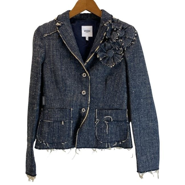 中古】 MOSCHINO JEANS テーラードジャケット デニムジャケット 