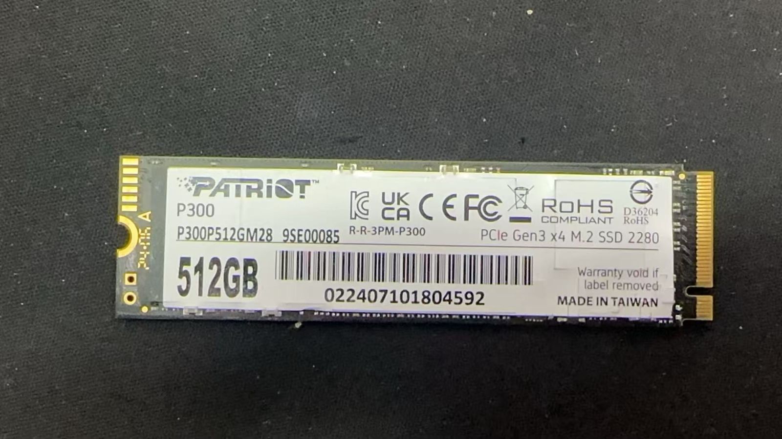 Patriot P300 512GB NVMe M.2 SSD ジャンク - メルカリ