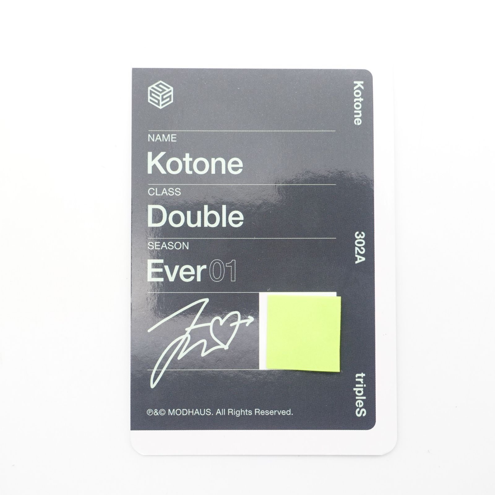 tripleS tripleS ∞! コトネ アンタイトル object 302A 特典 トレカ