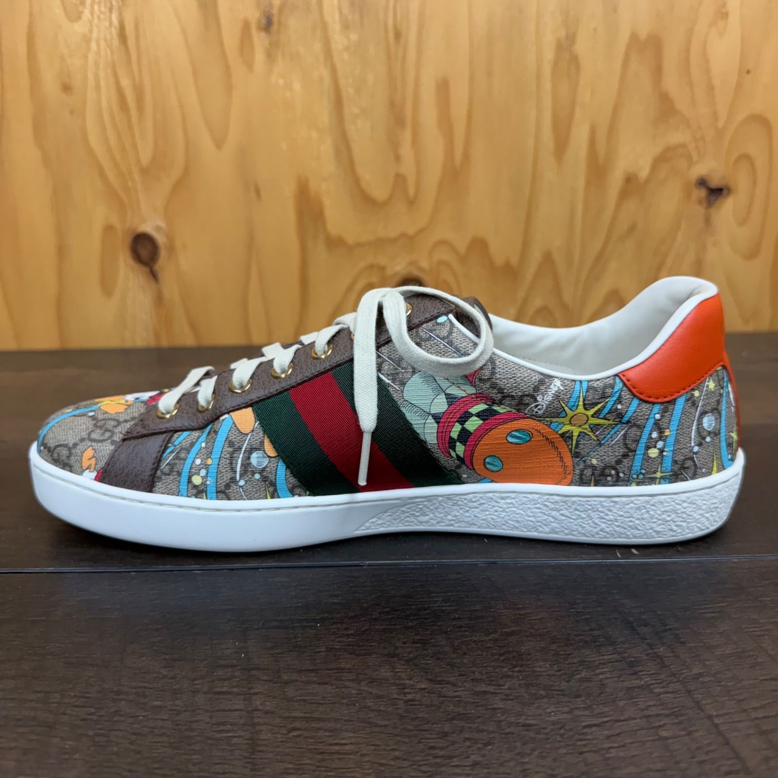 店舗販売併用】美品 GUCCI × Disney ミッキー GGキャンバス エース 