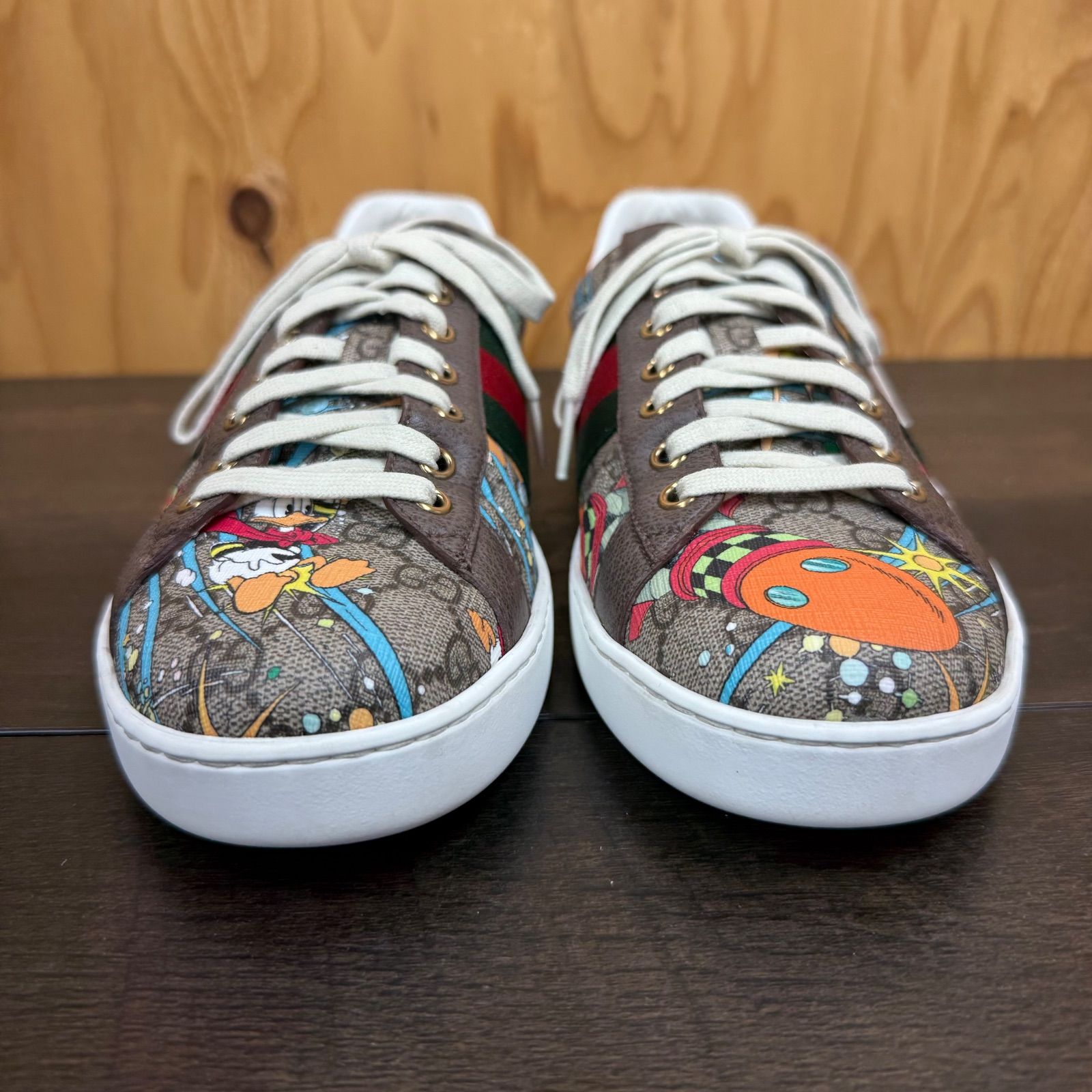 店舗販売併用】美品 GUCCI × Disney ミッキー GGキャンバス エース 