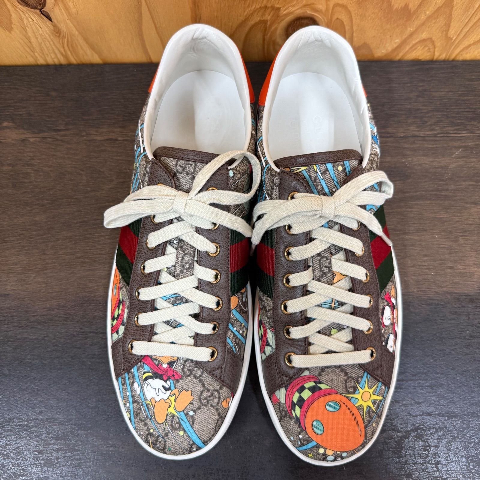 店舗販売併用】美品 GUCCI × Disney ミッキー GGキャンバス エース 