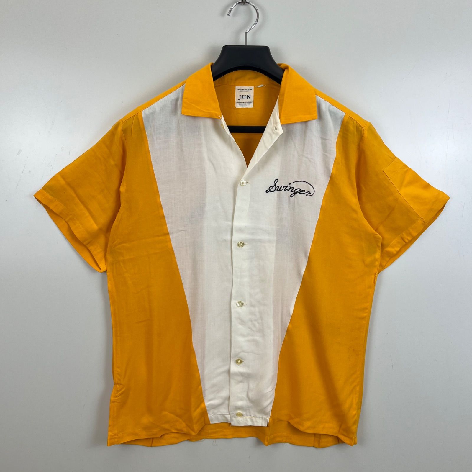 JUN 80s 90s old vintage rayon bowling shirts M ジュン ジュンメン 
