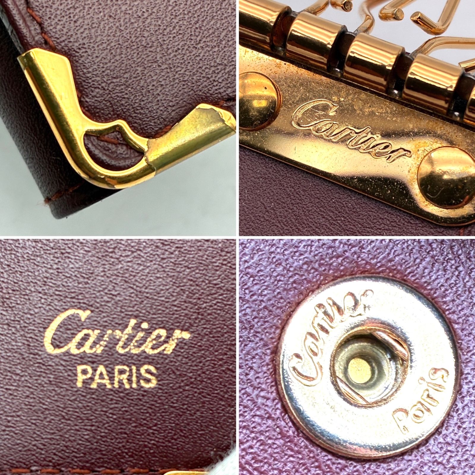 美品 Cartier カルティエ マストライン 4連 キーケース カーフレザー