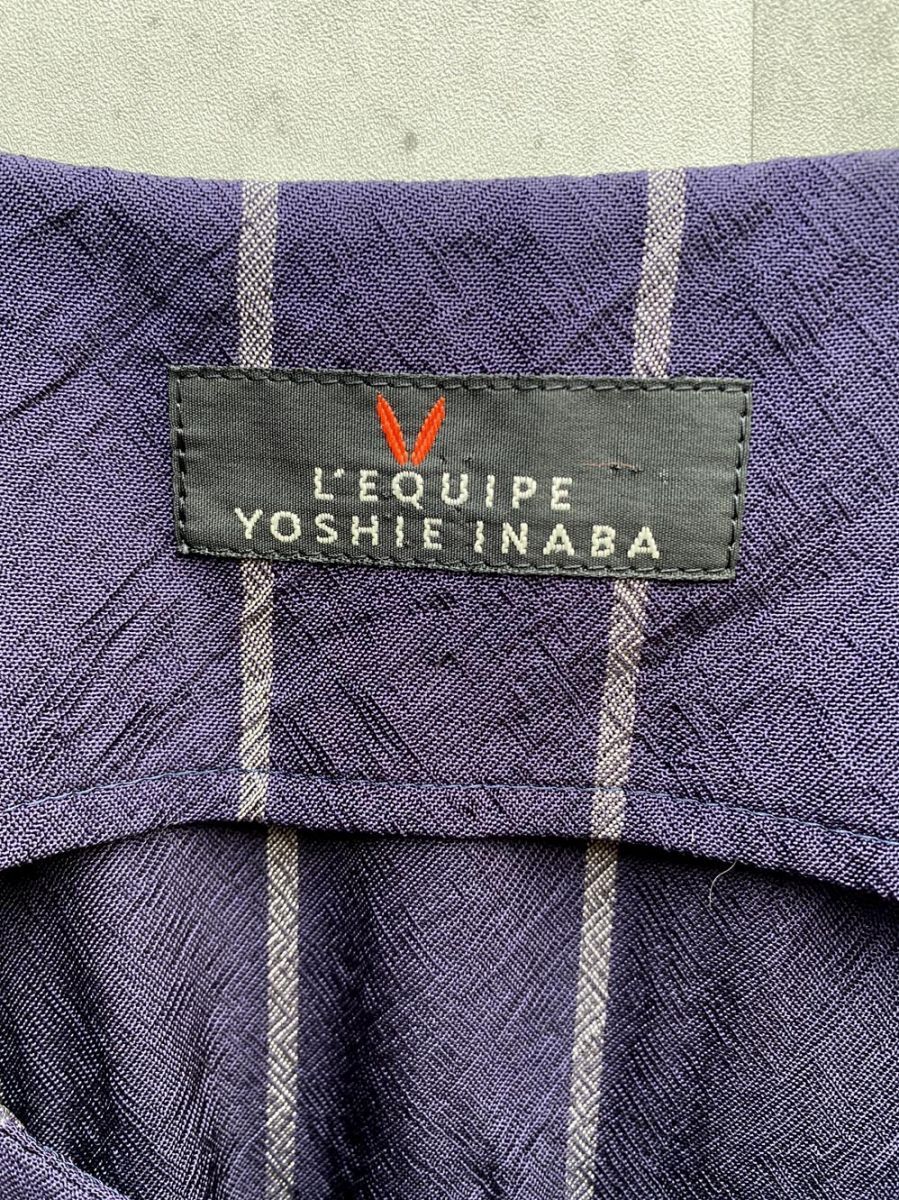 L'EQUIPE YOSHIE INABA レキップ ヨシエイナバ ストライプ ワンピース