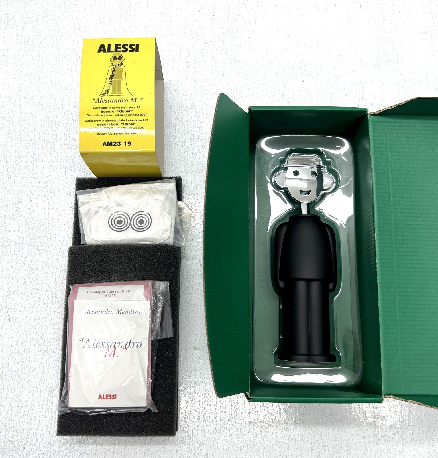[盛岡68-0065] ALESSI アレッシ ワインオープナー アレッサンドロ M Ghost AM23 19【未使用/60】