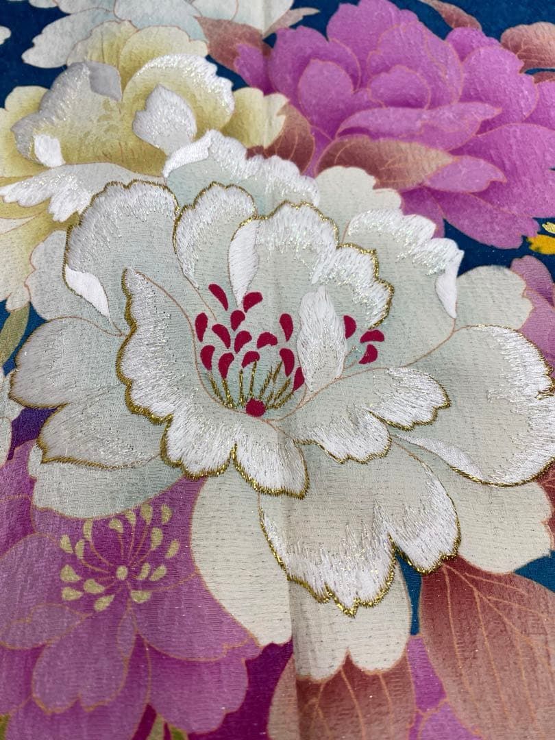 振袖 5点セット 刺繍 金彩 銀通し パールトーン加工済 MOset057 - メルカリ