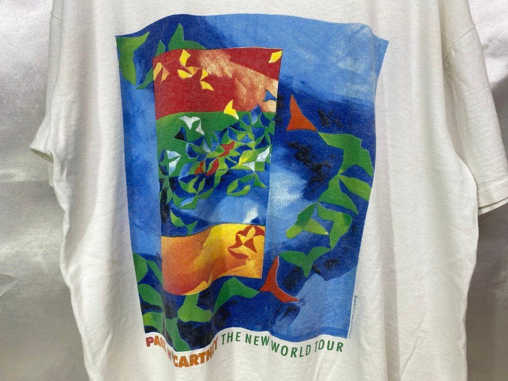 Paul McCartney ポールマッカートニー tシャツ BROCKUM BROCKUM 93年 PAUL McCARTNEY THE NEW WORLD TOUR ポール