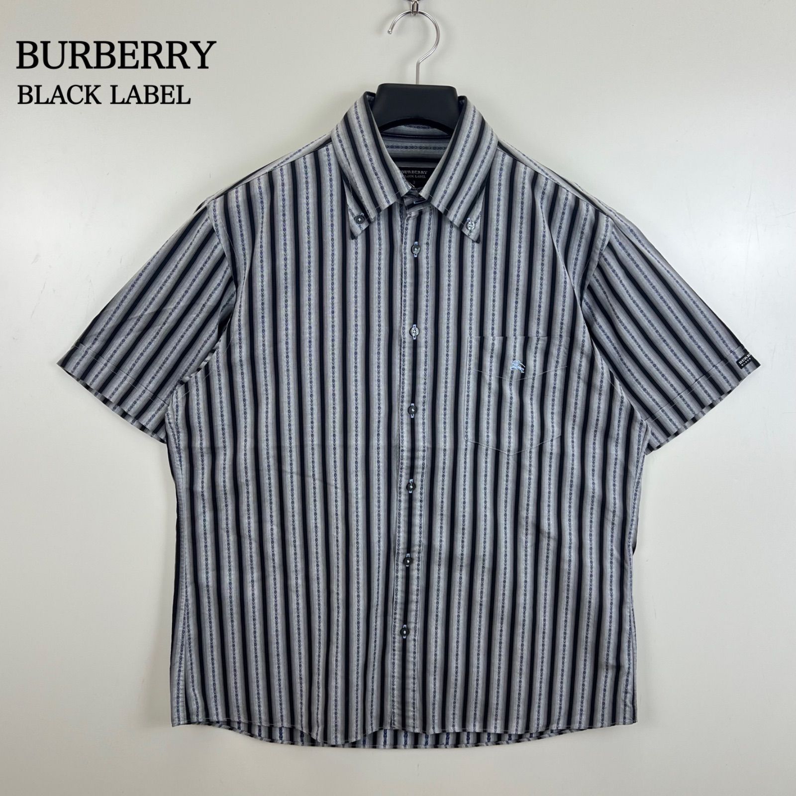 BURBERRY BLACK LABEL 00s y2k archive stripes S/S shirts 3 