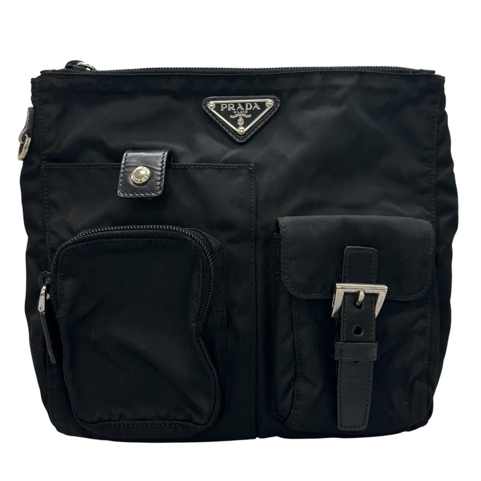 ✨美品✨プラダ ウエストバッグ 三角ロゴプレート ナイロン レザー BM0010 PRADA - プラダ 三角ロゴプレート ボディバッグ ウエストバッグ