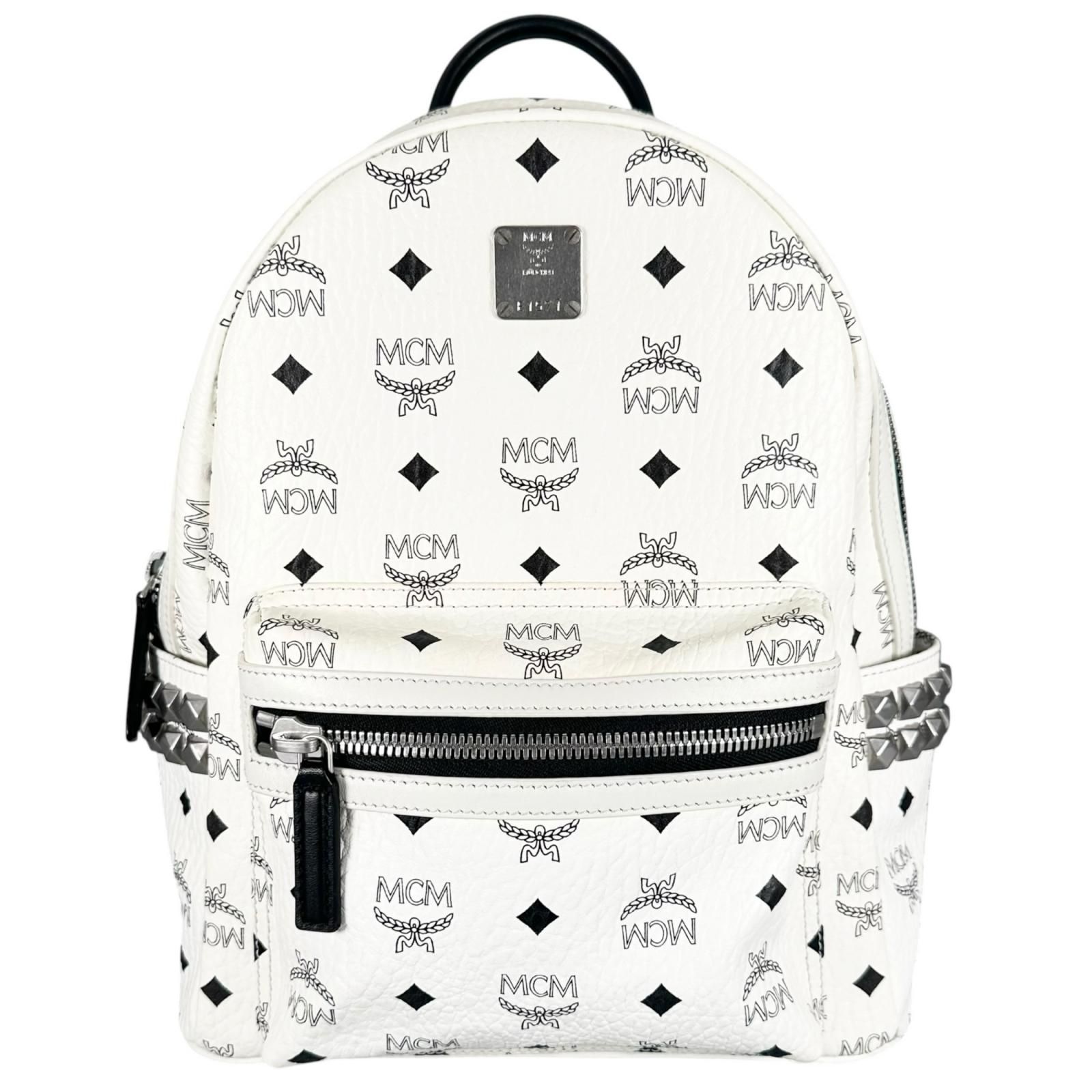 美品 MCM エムシーエム スターク サイドスタッズ ヴィセトス 