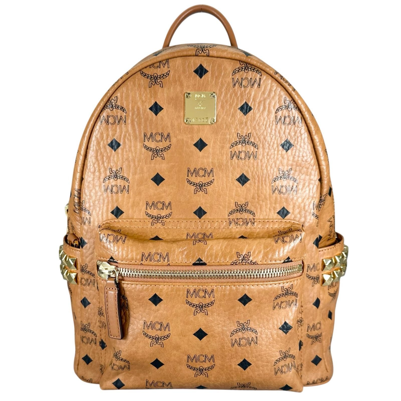 美品 MCM エムシーエム スターク サイドスタッズ ヴィセトス 