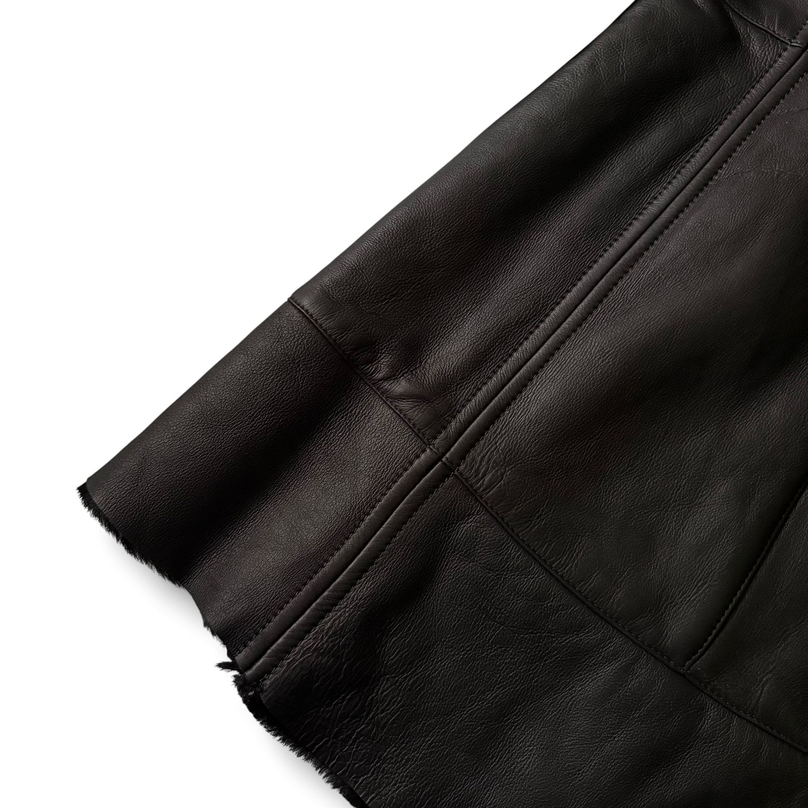 美品 MaxMara 上質なリアルムートンコート 42 黒 ボア ロング - メルカリ