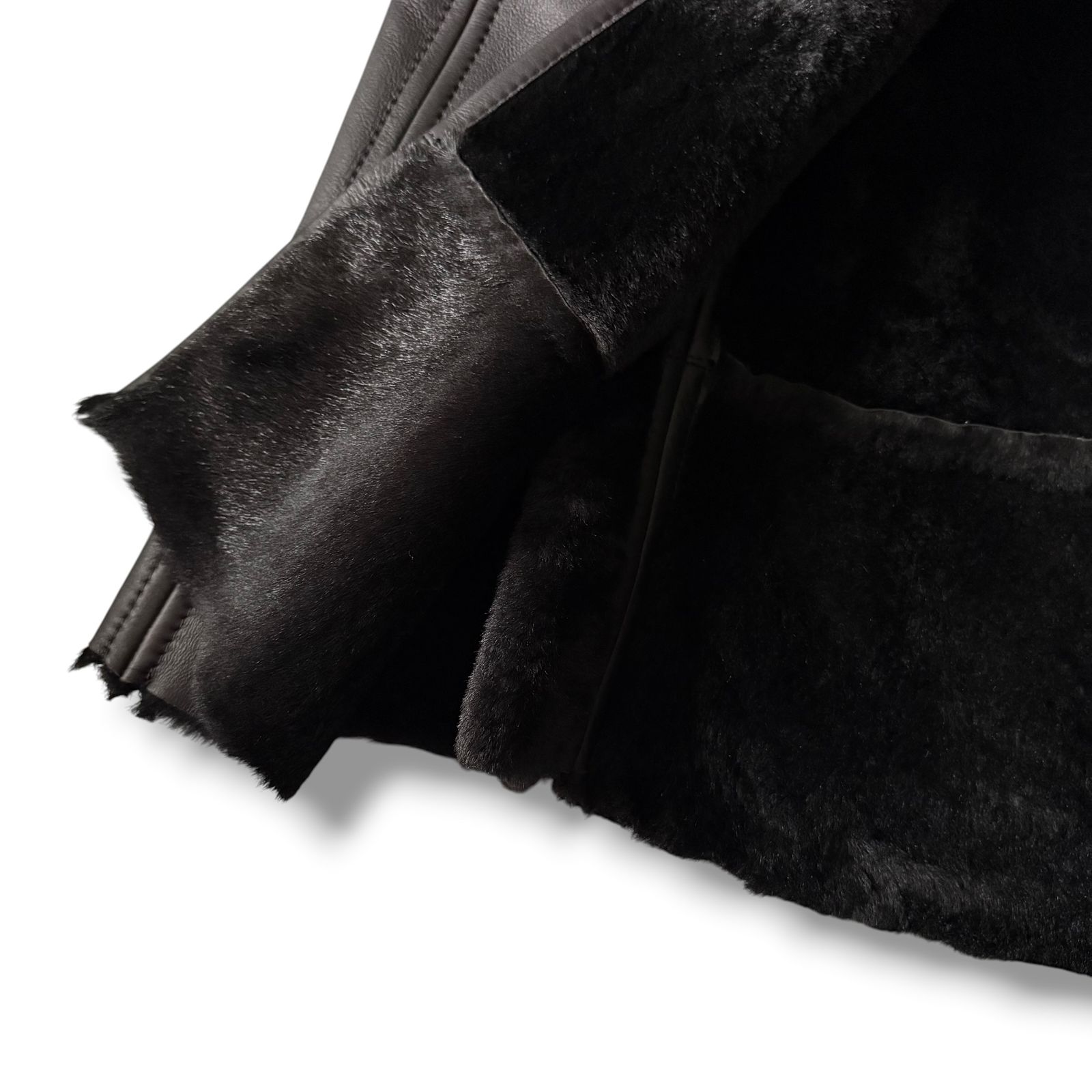 美品 MaxMara 上質なリアルムートンコート 42 黒 ボア ロング - メルカリ