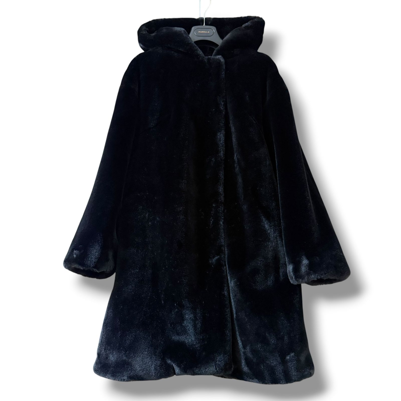 極美品 Rene 2023AW エコファーフードコート オーバーサイズ 黒