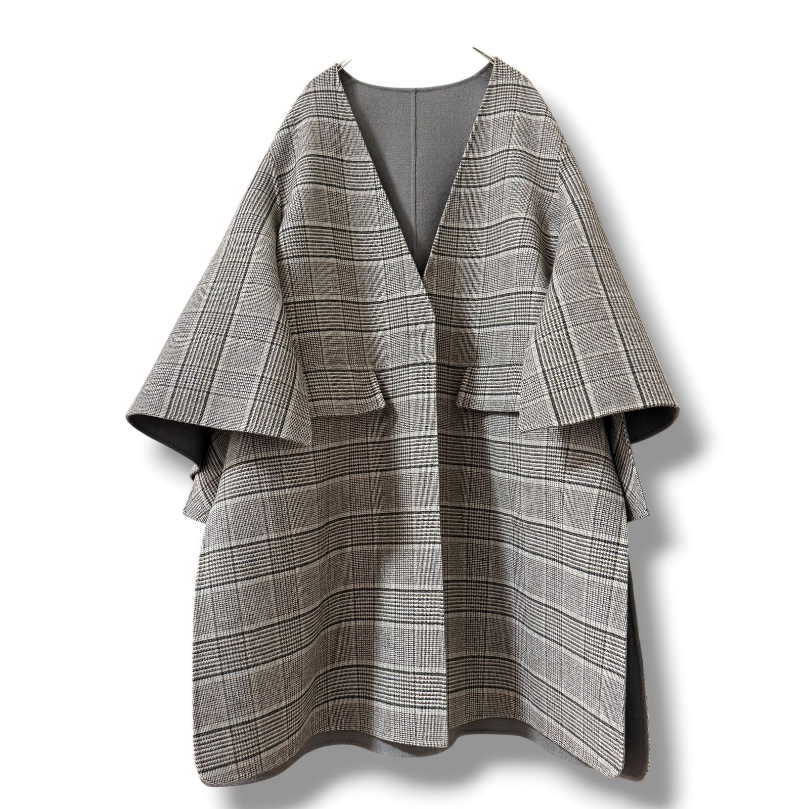 美品 22AW Drawer グレンチェック ケヌキリバーシブルコート - メルカリ