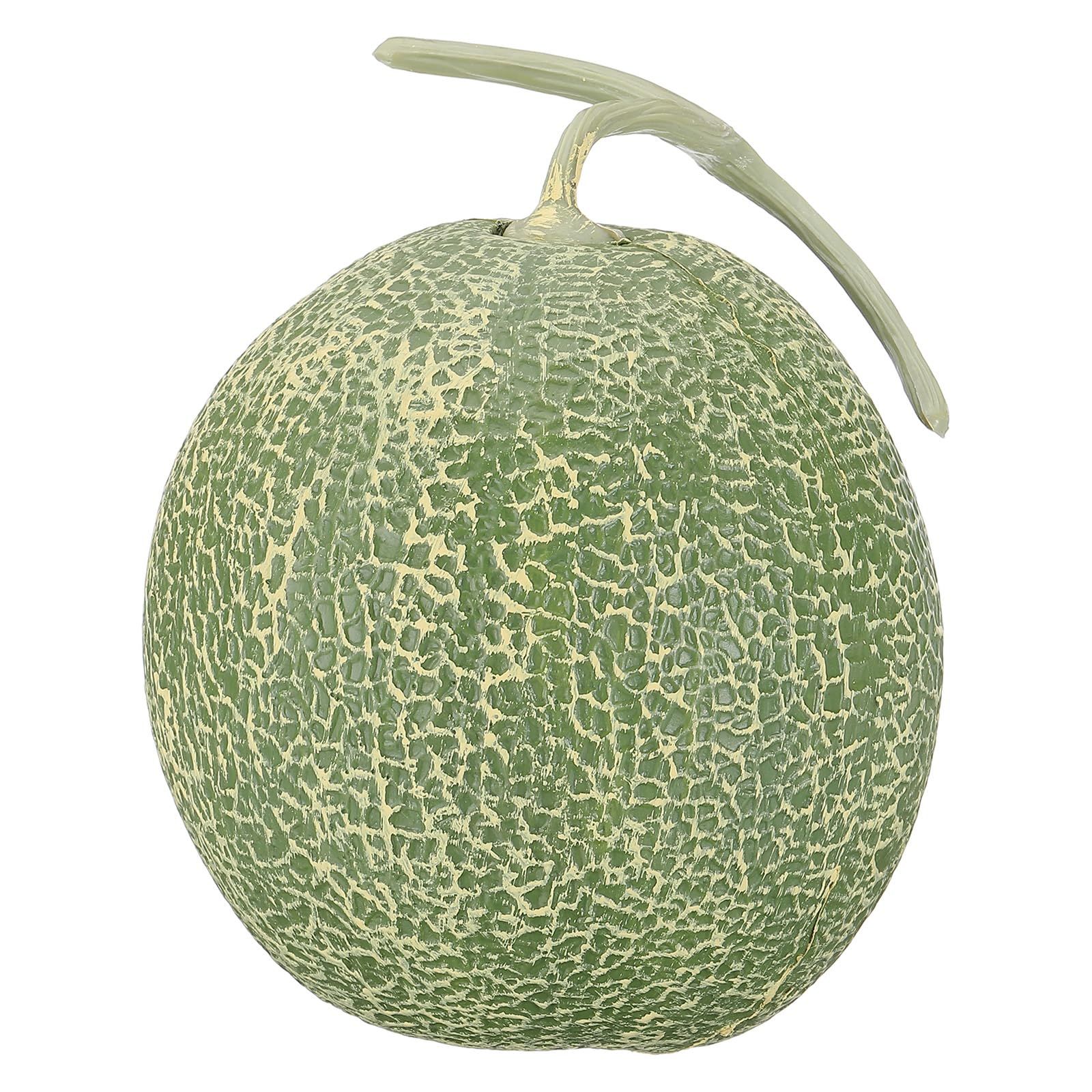 新品 PATIKIL 1個 人工 メロン プラスチック 製 フェイク フルーツ リアル な 見た目 の 偽物 フルーツ モデル キッチン パーティー 装飾 用 写真 撮影 小道具