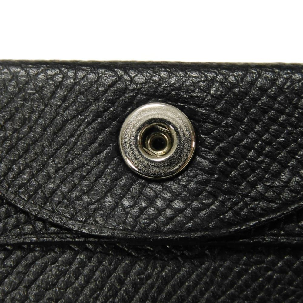 HERMES エルメス バスティア エプソン シルバー スナップボタン 小銭